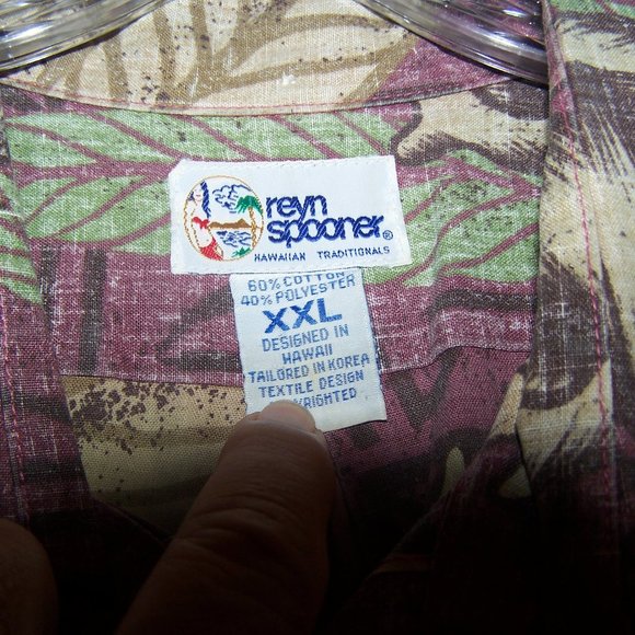 VINTAGE REYN SPOONER HAWAIIAN FLORAL CAMP SHIRT - Picture 4 of 11